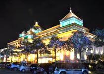 【北京】大酒店亮化工程長期指定靈創廠家LED投光燈黃光