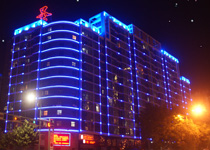 【山西】酒店工程樓體亮化炫麗突出，靈創LED數碼管燈打造